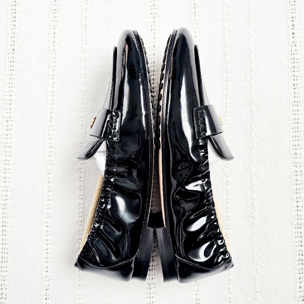 Tory Burch Patent Leather Ballet Loafers Slip On Flats Perfect Black NIB 6 - Picture 11 of 16